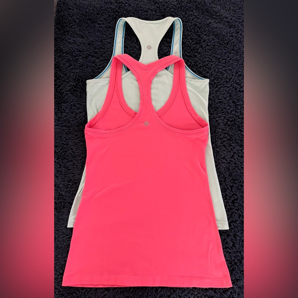 lululemon athletica Pink and Blue Sports Tank Top